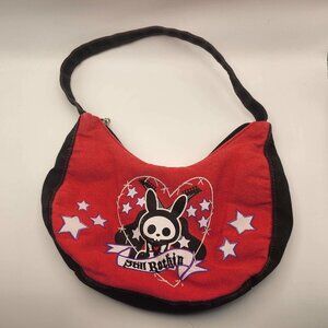 Skelanimals Bunny Red and Black Purse "Still Rockin"